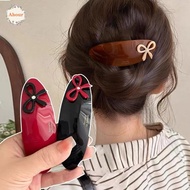 AHOUR Curved Ellipse Hairpins, Large Size Colorful Bow Sweet Elliptical Acetate Hair Clips, Headwear