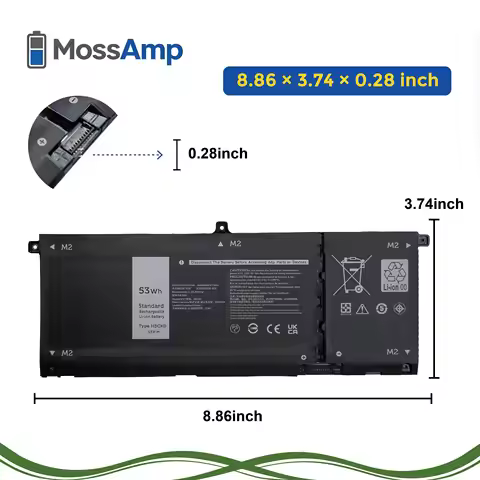 MossAmp H5CKD Laptop Battery for Latitude Vostro Inspiron 3410 3510 5300 5401 5501 5402 5408 5508 54