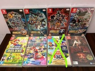 Switch Game 超級機器人大戰 Super Robot War 機戰, Super Mario , The House Of the Dead , Mariokart Deluxe 超級瑪利歐 賽車 8 豪華版