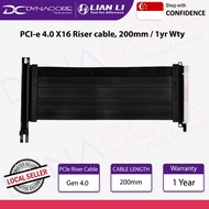 Lian Li PCI-e 4.0 X16 Riser cable, 200mm / 1yr Wty O11D Mini, O11D, O11D XL