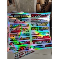 Racing Words Pack Stickers/Viral Stickers/Racing Stickers/Hologram Stickers/Motorcycle Stickers/Helmet Stickers