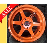 [Ready Stock] Sport Rim Car 8x15 TE37 Volk STJM1853 114.3mm Wheel 1set Orange