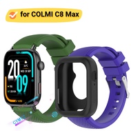 COLMI C8 Max case Screen protector COLMI C8 Max strap Silicone strap COLMI C8 Max Smart Watch strap 
