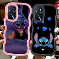 MERAH Z-53 Lilo Stitch Red Black Pink Case Casing for OPPO A54 A54S A55S A16S A16 A55 5G