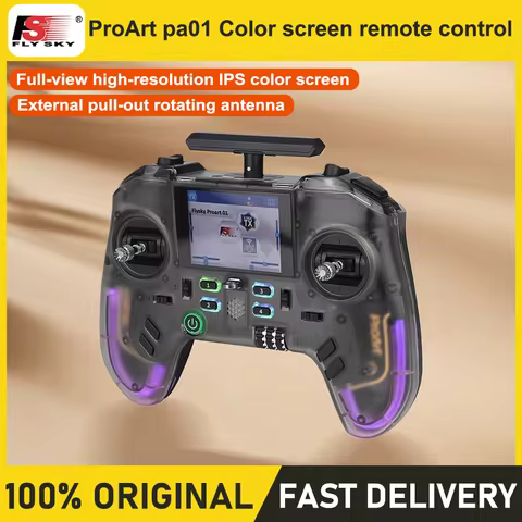Original Flysky ProArt PA01 RC Transmitter Open Source H7 2.4Inch IPS Color Screen drone mini Hall a