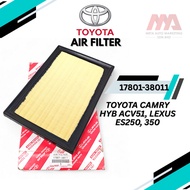TOYOTA ENGINE AIR FILTER CAMRY HYB ACV51, LEXUS ES250, 350 (17801-38011)