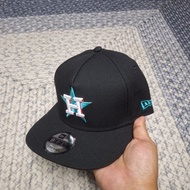 BLACK HOUSTON ASTROS H LOGO 60TH ANNIVERSARY 9FIFTY A FRAME SNAPBACK CAP/HAT BY NEW ERA