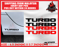 2 PCS TURBO SIDE STICKER HONDA CIVIC FC TCP TC TYPE R FK8 VTEC TURBO