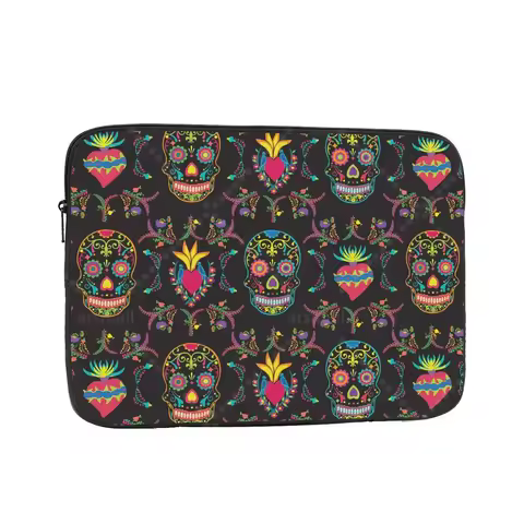 Mexican Skull Rose Laptop Bag Tablet Notebook Case For Hp Dell Lenovo Computer For Macbook Air Pro R