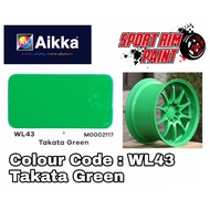 [Sport Rim Paint WL43 TAKATA GREEN] AIKKA Sport Rim 2K Paint DIY Cat Tin Spray Sport Rim Cat Kereta 