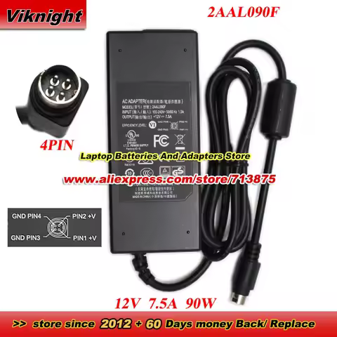 2AAL090F AC Adapter CAM090121 12V 7.5A 90W for Synology DS416 DS415PLAY DS218 DS718 DS418 DS411 DS40