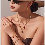 Gorgeous 5A Zircon Little Bell Shape DIY Multi-Accessories Stainless Steel Bracelet Necklace Afforda