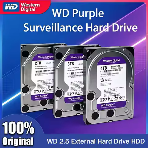 Western Digital 4TB 3TB 2TB 1TB WD Purple Surveillance Internal Hard Drive HDD - SATA 6 Gb/s, 64 MB 