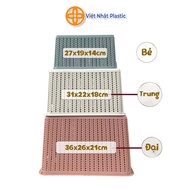 Giỏ Nhựa Đựng Đồ Có Nắp VIỆT NHẬT 3386/87/88 Rổ Nhựa Đan Mây Đựng Quần Áo - TADAHOME