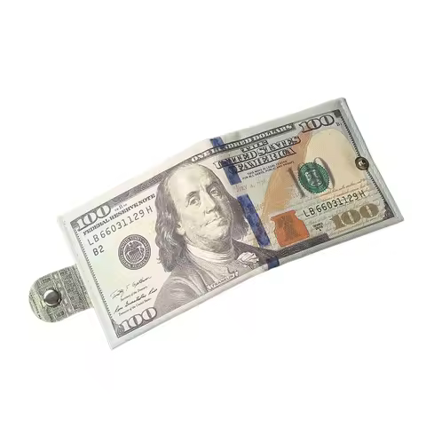 Unisex Fashion Wallet Snap Cash Holder Chic Money Clips Men Women Currency Notes Pattern Pound Dolla