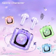 Cute Sanrio Characters Bluetooth Earphone Kuromi Cinnamoroll Melody Pochacco Cartoon Sports Earpiece