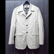 絕版BURBERRY 博柏利 BLACK LABEL 黑標 戰馬 男卡其內裏經典格紋休閒外套M