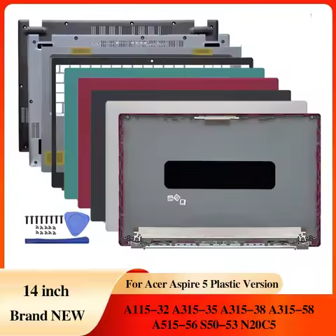 For Acer Aspire 5 A115-35 32 A315-35 38 58 A515-56 Plastic Laptop Case Notebook LCD Back Cover Front