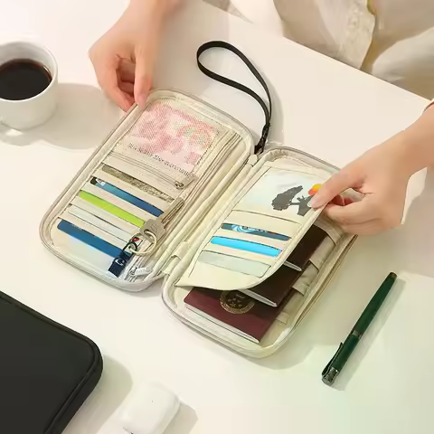 Organizer Travel Accessories Cover Document Bag Card Holder Travel Wallet For Family Passport Holder