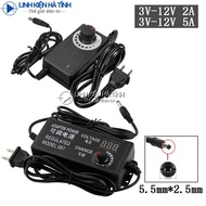 12V 2A/12V 5A power Adapter for LED lights, adjustable AC/DC power Adapter 3-12V Adapter