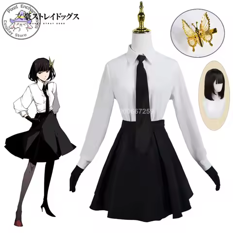 Bungo Stray Dogs Akiko Yosano Cosplay Costume Coat Shirt skirt Complete Anime Set Cos Halloween Part