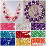 (buy from 5 for 5,000 VND/pack) Pack of 40 flat beads, pearls sized 6mm, 8mm for making bracelets, j