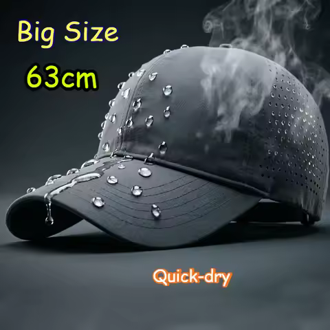 Big Head Plus Size Summer Baseball Cap Man Outdoors Cotton Large Men Mesh Quick-dry Snapback Hat XL 