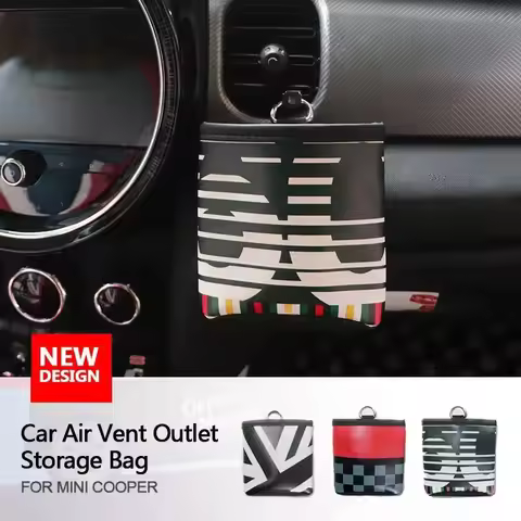 For MINI COOPER Car Air Vent Outlet Storage Bag Accessories For MINI COOPER F54 F55 F56 F60 R55 R56 
