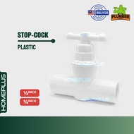 Homeplus PVC Stopcock Stop Cock Tap Valve Stopvalve Water Kepala Paip Air Penahan