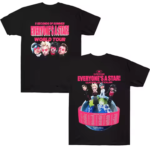 5 Seconds of Summer Everyone Is A Star T-shirt 5SOS World Tour 2026 T-shirt Summer T-shirt Men's Wom