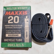 Maxxis 20 Inch Pure Bicycle Inner Tube 20 x 1.3 1.5/ Size 20x1.30 - 20x1.35 Can be up to 20x1.50 Pre