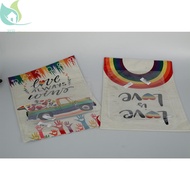Linen Love Always Wins Truck Heart Garden House Yard LGBT Pride Flag Decoration SHOPQJC7544