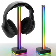 EZDIY-FAB LED Light Bar Earphone Holder, RGB Over-Ear Earphone Holder, 50 Built-in Lighting Modes, G
