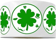 St. Patrick's Day Stickers, Shamrock Stickers-Self-Adhesive Lucky 4 Leaf Clover Decorative Stickers 