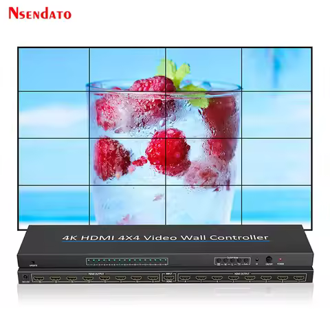 HDMI Video Wall Controller Stitching 4x4 4K Video Wall Display Processor 2x2 2x3 3x3 5x2 6x2 2x7 7x2