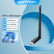 Vention WiFi 6 USB Adapter Dual Band 5GHz/2.4GHz 600Mbps Bluetooth for PC Vention WiFi 6 USB Penyesu