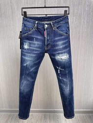 Quần Jeans Dsquared2 2023 Quần Jeans Nam Ôm Vừa Vặn Thời Trang Quần Jeans Thường Ngày Có Lỗ Xẻ Quần