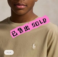 *已有知音人認領 (SOLD)* 100% 正品 (現貨) Polo Ralph Lauren 圓領T恤 (Color: Khaki 卡其色) BOY大童XL碼: 適合大童/女士/男士穿着 （Polo