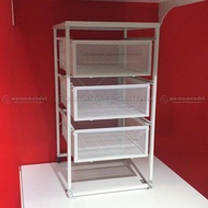 3 tier stacking iron drawer unit shelf 30x34x56cm WMO IK6178