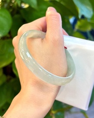 冰玻種 天然翡翠 緬甸 A玉 玉鐲 • 冰玻種藍翡翠福鐲