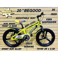 (Ready To Install BEGOOD HTG Basic size 20"/BASIKAL SPORT RIM/BASIKAL KANAK KANAK/DISC BRAKE/Suitabl