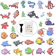 Secopad Non Slip Bathtub Stickers, 31 Large Sea Adhesive Kids Anti Slip Decal Threads for Shower and