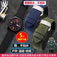 ★New★ Suitable for Citizen Eco-Drive BM8475 Seagull Military Watch Timex Series Men's Nylon Canvas Watch Strap 22