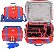 Mario Carrying Case for Nintendo Switch - Compatible with Switch OLED, Portable Hard Messenger Bag for Switch Console, Switch Dock, Pro Controller, Joy-Con grip, Poke Ball Plus &amp; Accessories