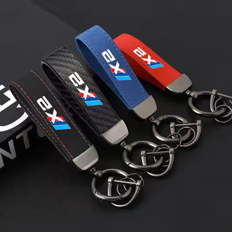 Vintage Suede Leather Key Ring Metal Car logo Keychains For BMW X1 X2 X3 X5 X4 X6 X7 G30 G20 G32 G11