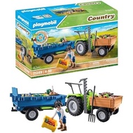 Toys Cars Playmobil Harvester Tractor with Trailer