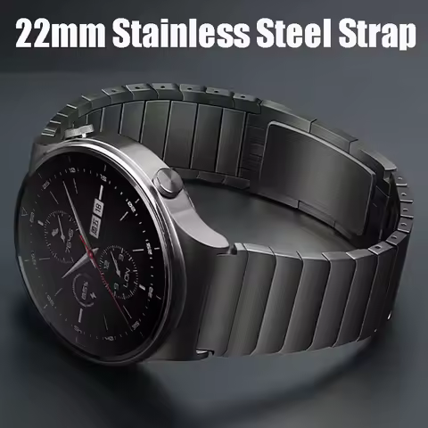 22mm Luxury Stainless Steel Band For Huawei Watch GT4 3 GT2 Pro/GT 2e/GT2 346mm Strap Metal Bracelet