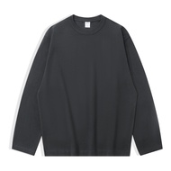 Carbon Finish Heavyweight Pure Cotton Long Sleeve T-shirt 420G