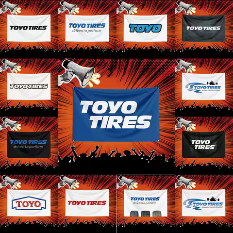 Toyo Tires Auto Parts Flag Polyester Banner For Garage Workshop Wall Decor Mechanic Gift
