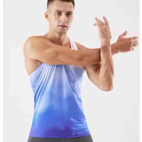 Adult Men Women Running Outdoor Shirts Tight Gym Tank Top Fitness Marathon T-shirts Sport Exercise B